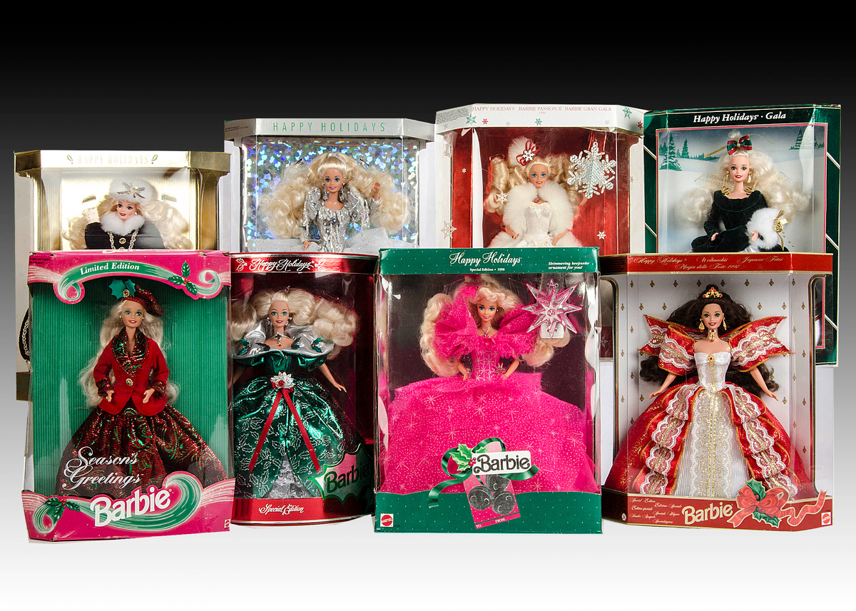 Happy Holidays Barbie Collection Dolls, Mattel 