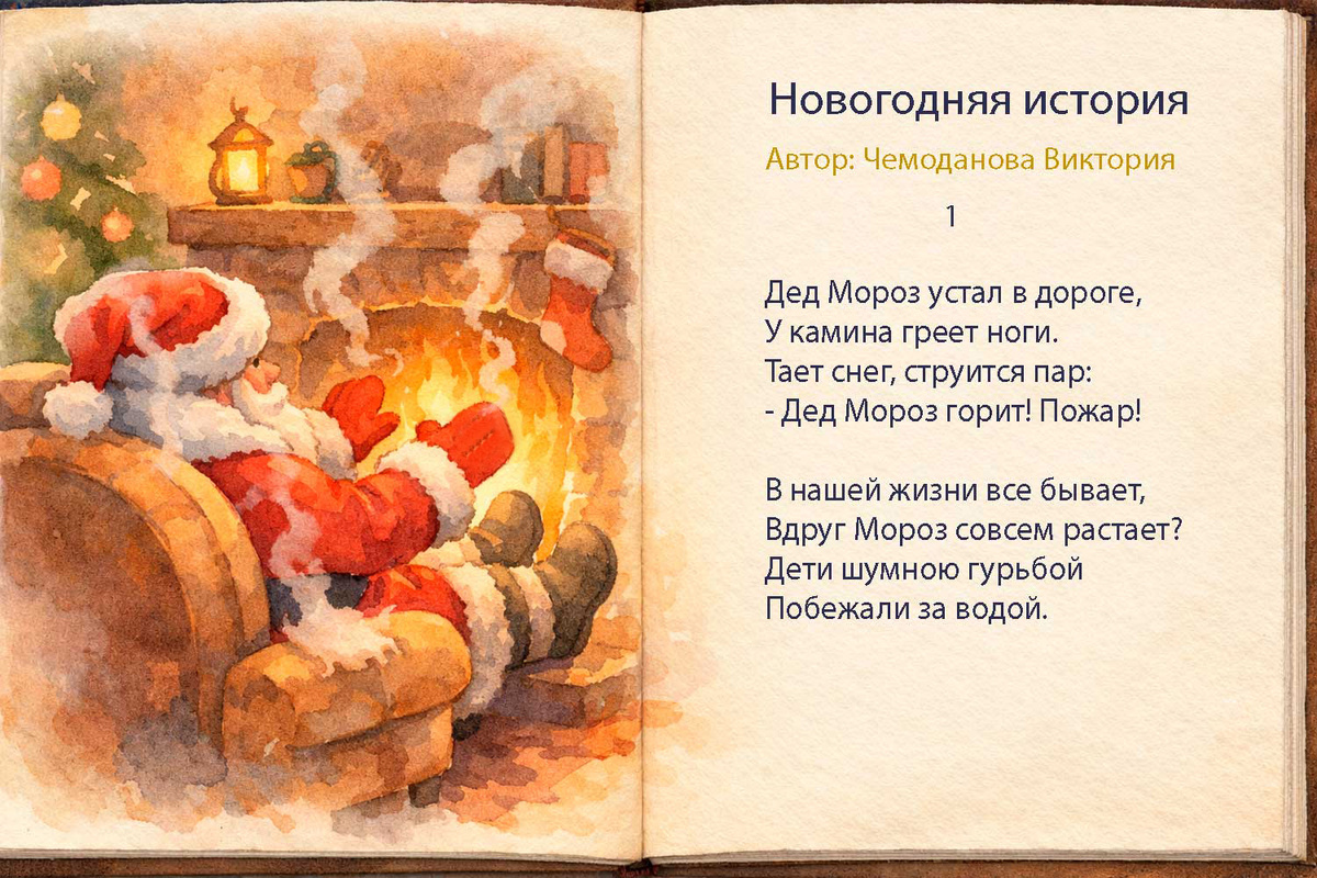 Новогодняя история иллюстрация на сайте v-chemodanova.ru страница 1