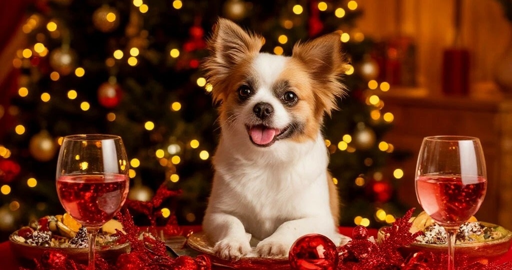 Новогодний стол для питомца: что нельзя, а что можно, давать собаке и кошке после застолья