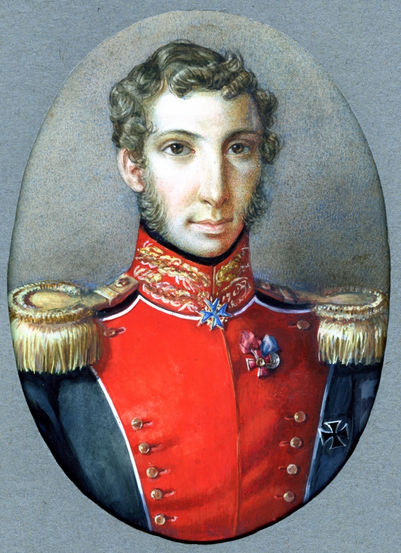 Портрет князя С. П. Трубецкого в мундире лейб-гвардии Преображенского полка. до 1825 г.