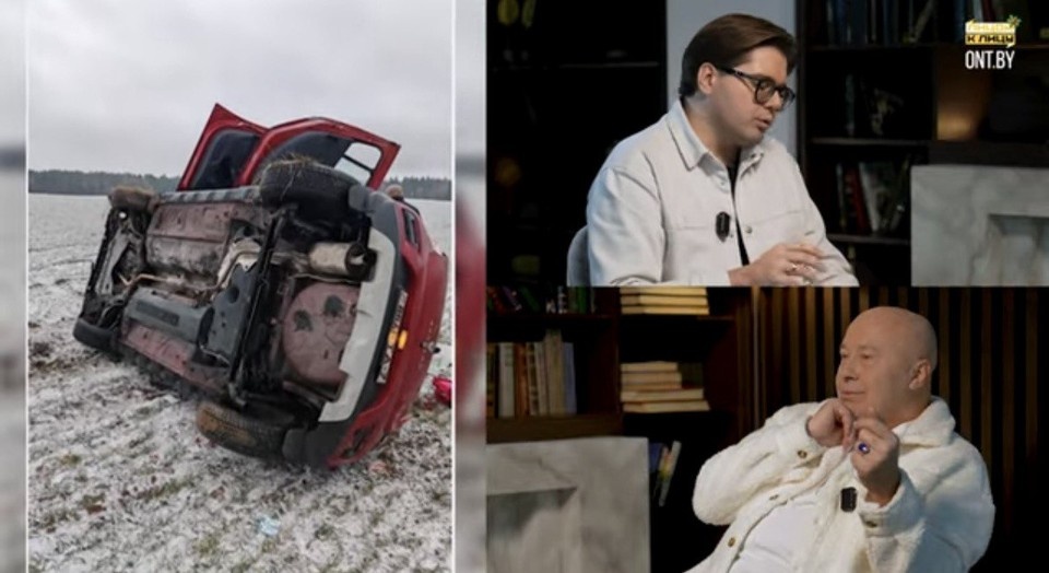    Белорусский певец Солодуха рассказал, как пережил страшное ДТП, в которое попал вместе со своими сыновьями. Фото: скриншот с видео ОНТ
