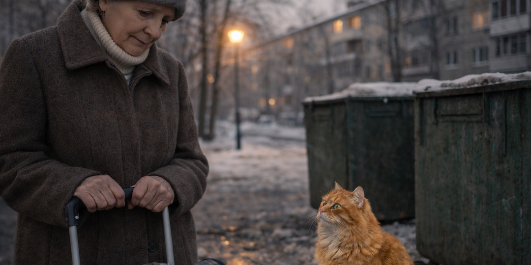 В 62 я подобрала кота у мусорки — и впервые за годы почувствовала, что меня тоже кто-то ждёт