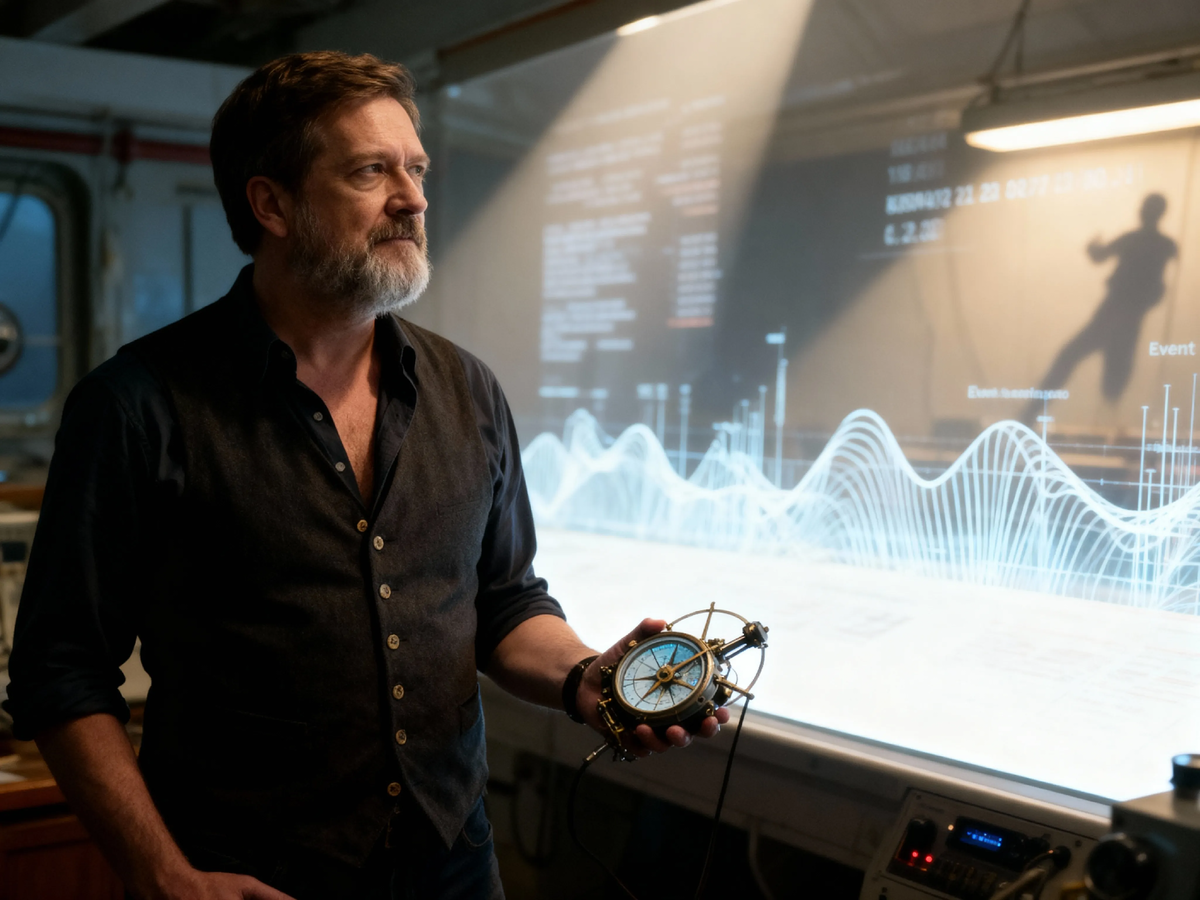 Капитан не на палубе океанского лайнера, а на мостике корабля, рассекающего время. Его главный навигационный прибор — не компас, а беспощадная лупа фактов.