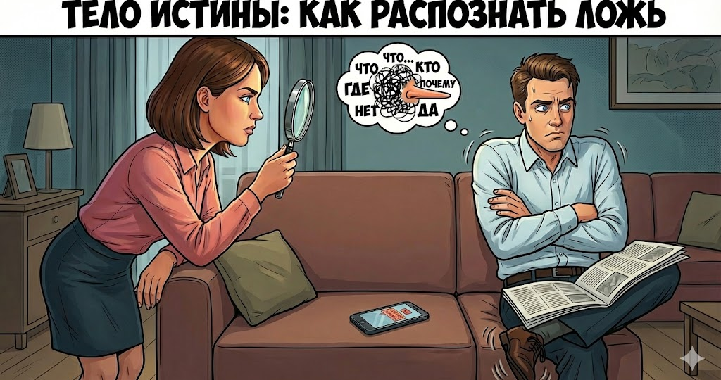 Муж постоянно врет: почему его тело честнее слов и на что смотреть в первую очередь