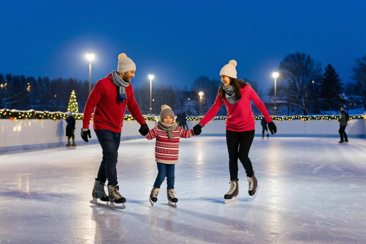 Лыжные базы, катки и хоккейные коробки будут работать во всех районах Перми.  Фото: Изображение сгенерировано с помощью ИИ / Светлана Возмилова