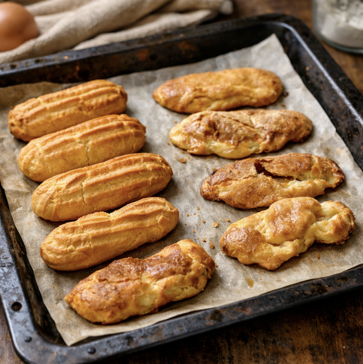 Когда заварное тесто ведёт себя по-разному