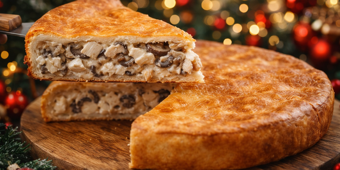 Быстрый заливной пирог в духовке. Один рецепт теста, 2 сочные начинки: с фаршем или курицей и грибами