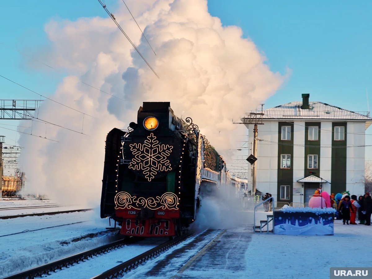     Поезд Деда Мороза будет находиться на Киевском вокзале до 3 января, указано в посте (архивное фото)