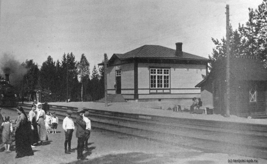 Станция Хонканиеми в 1910-х г.г. Фото из коллекции Матти Этясало