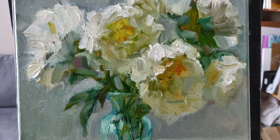 Пошаговая инструкция: Этюд “Белые пионы в контражуре”