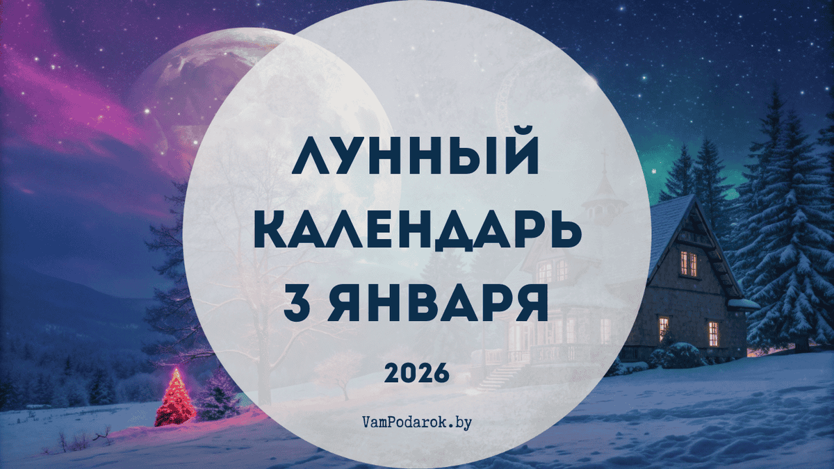 Лунный календарь на 3 января 2026 года: Когда Рак надевает праздничный колпак