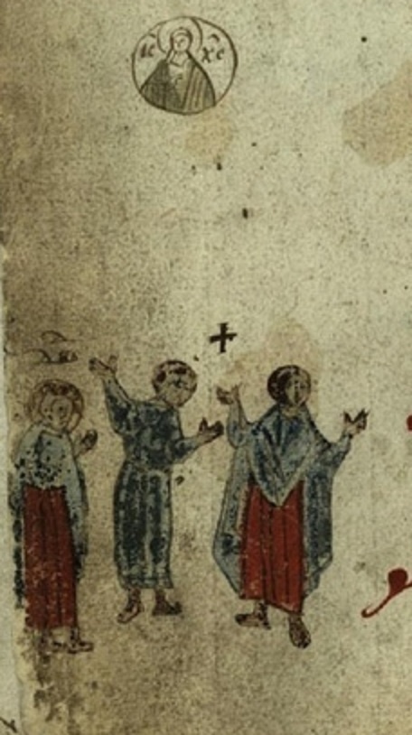 Иллюстрация к 13 псалму. 15 в. Угличская псалтирь.