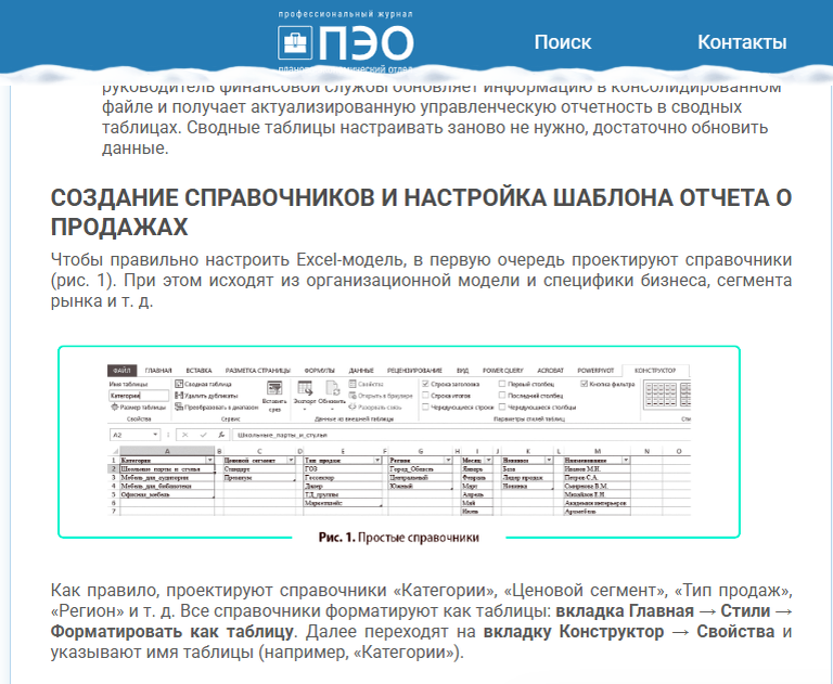 Управленческая отчетность и анализ продаж в Excel-модели с Power Query