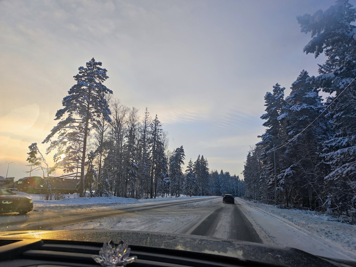 С погодой повезло - мороз и солнце.