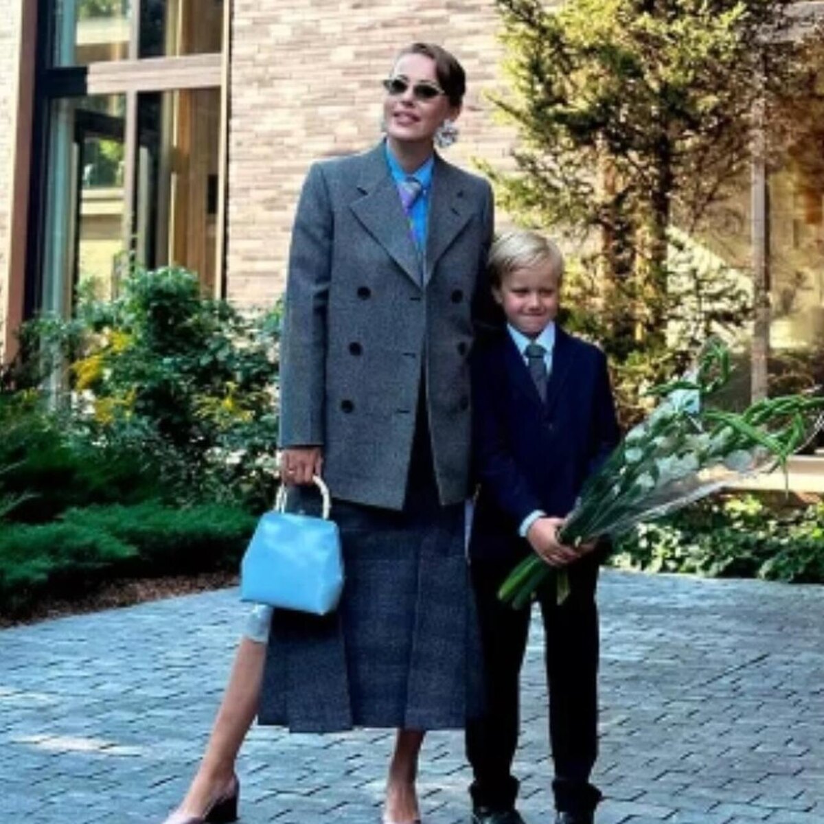    Ксения Собчак с сыном соцсети