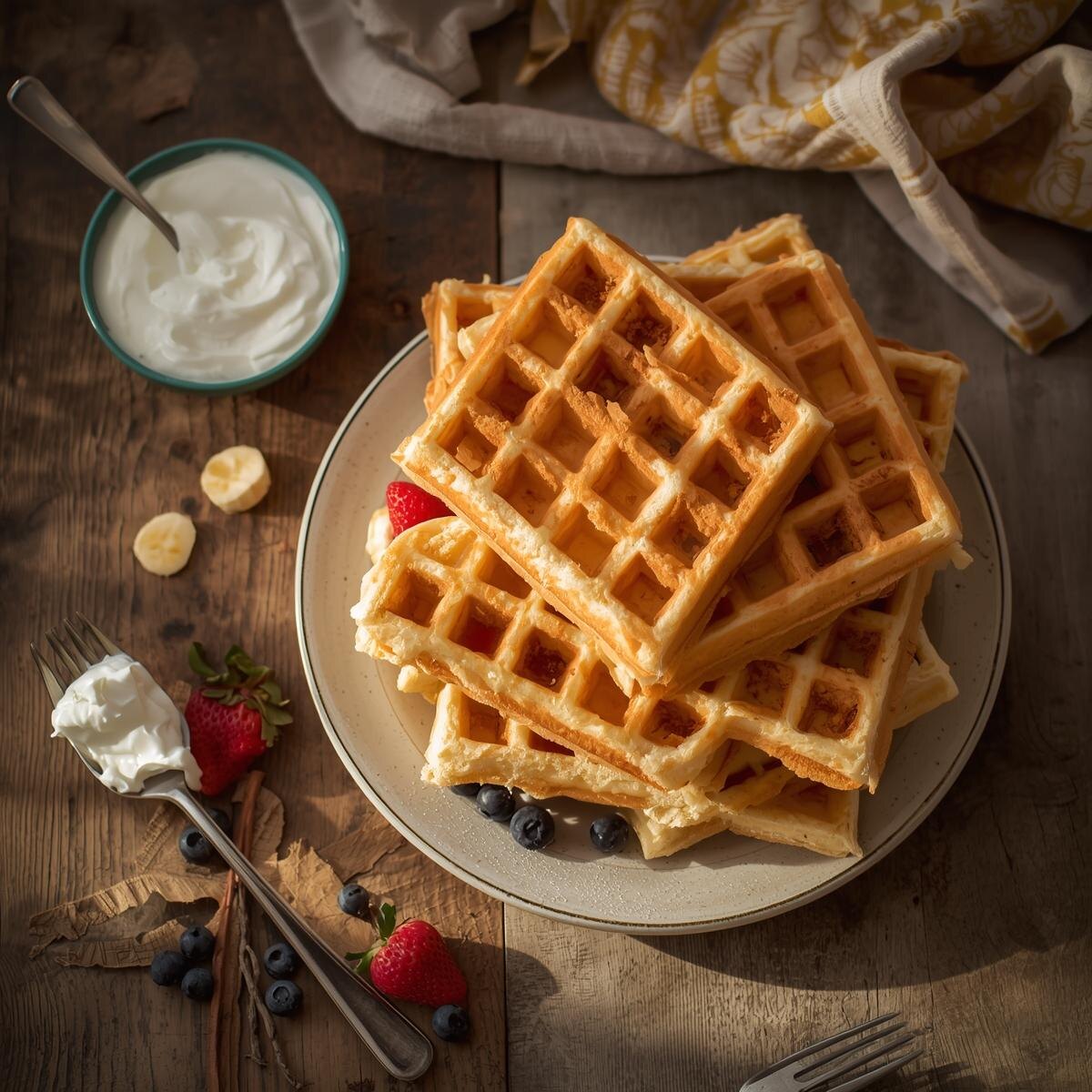 Вафли на кефире