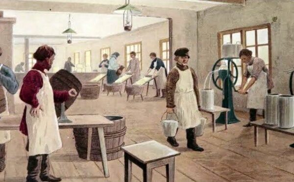 Российская сыроварня 19-го века (но расположенная не на территориях нынешней Ленобласти, а, скорее всего, в Тверской области)