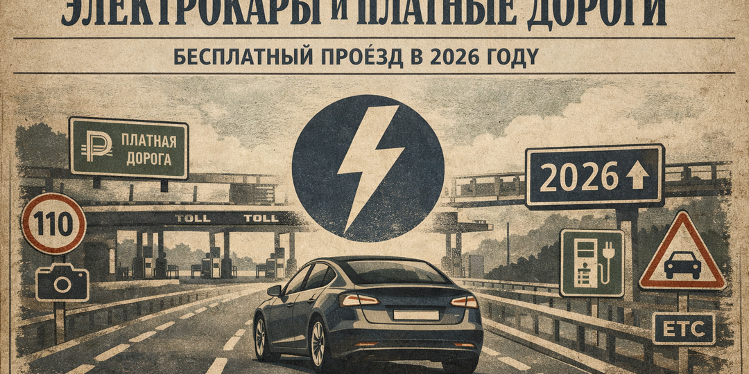 Электрокары российского производства сохранят право на бесплатный проезд по платным трассам в 2026 году