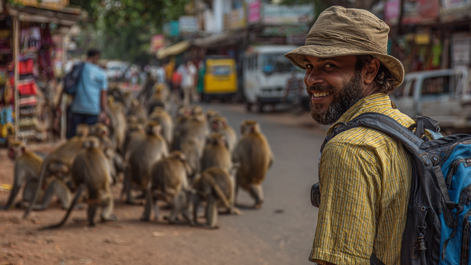     Посольство РФ в Индии призвало россиян не улыбаться обезьянам РЕН ТВ