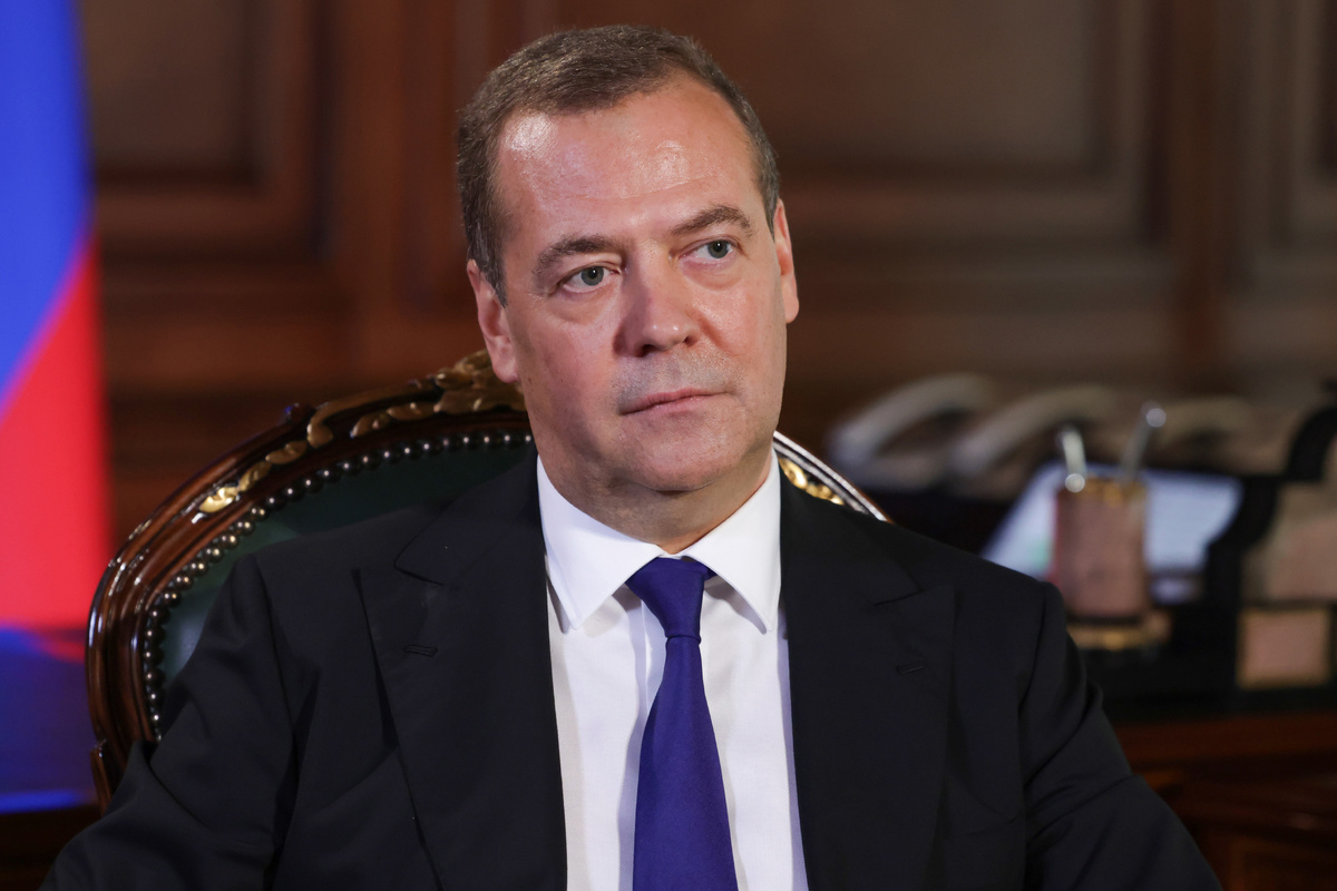    Заместитель председателя Совета безопасности РФ Дмитрий Медведев  Екатерина Штукина/POOL/ТАСС