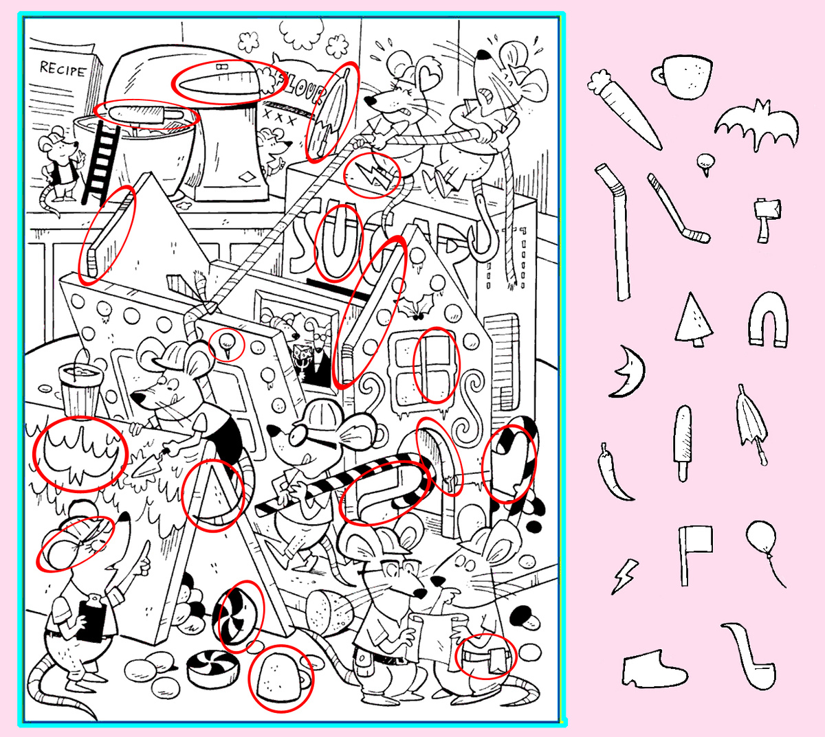 Картинка-ответ 1 (основные 18 предметов). Картинка подготовлена автором