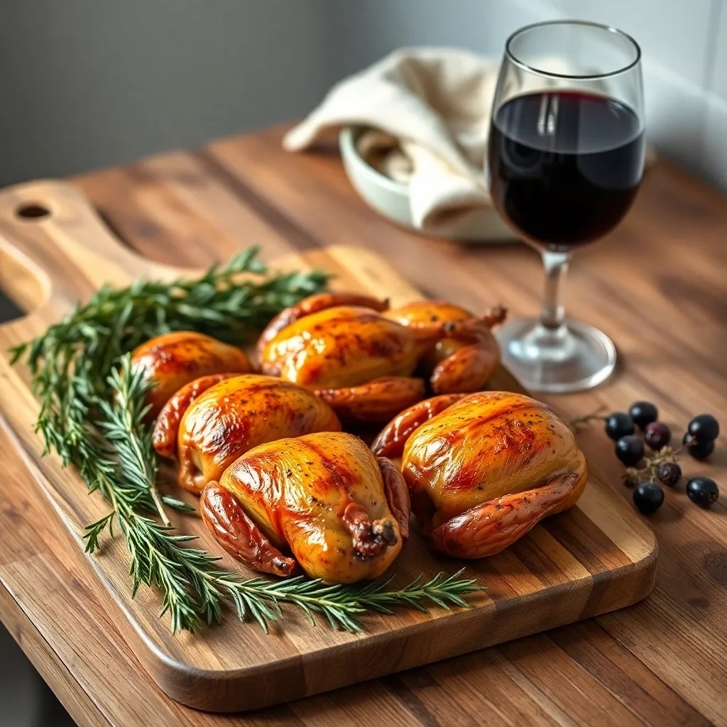 Обжаренные перепёлки