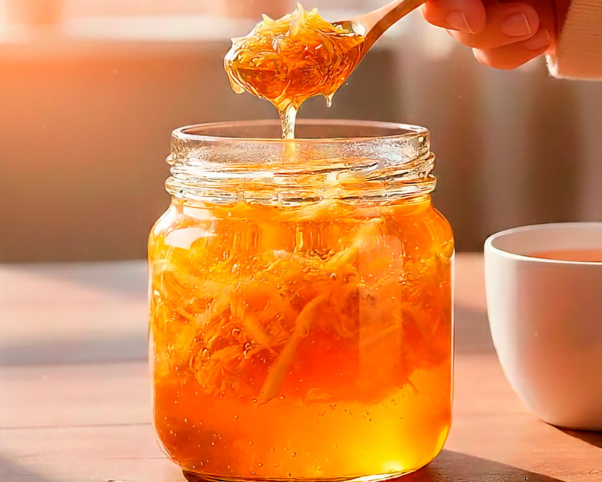 Золотая смесь для иммунитета: имбирный мёд — рецепт бодрости и долголетия