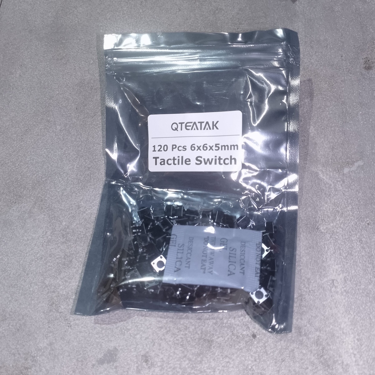      QTEATAK: упаковка набора тактовых кнопок 6×6 мм (вид 02).