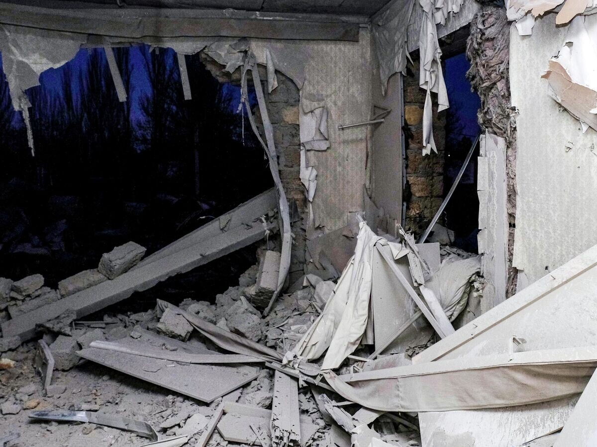    Последствия атаки БПЛА ВСУ на поселок Хорлы в Херсонской области© РИА Новости . Сергей Мирный