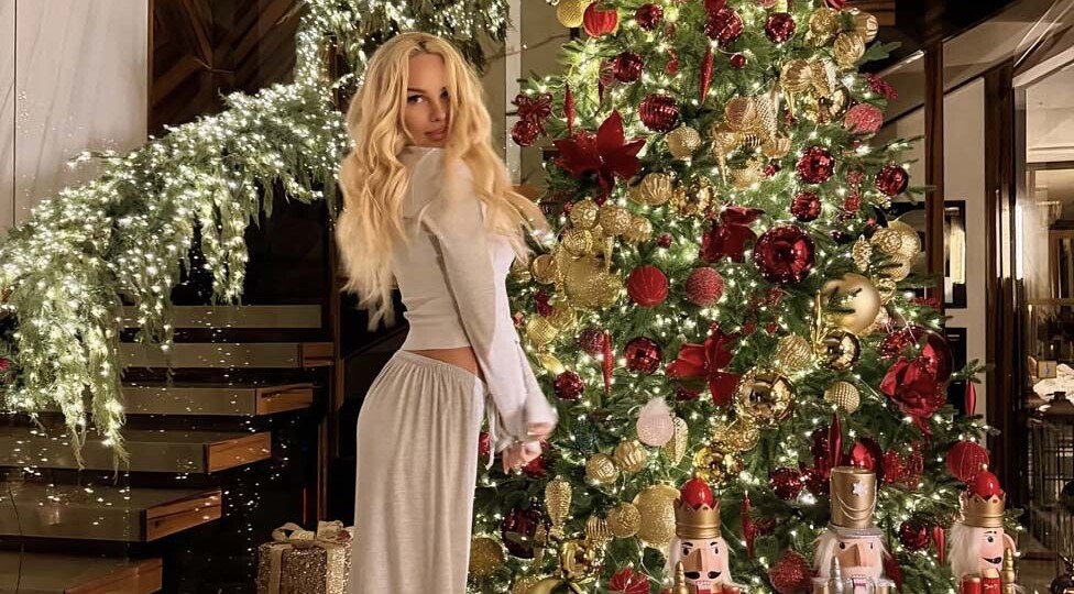 Патриотичная ёлка, фата вместо гирлянды и золотые звёзды. Главные символы звёздного Рождества