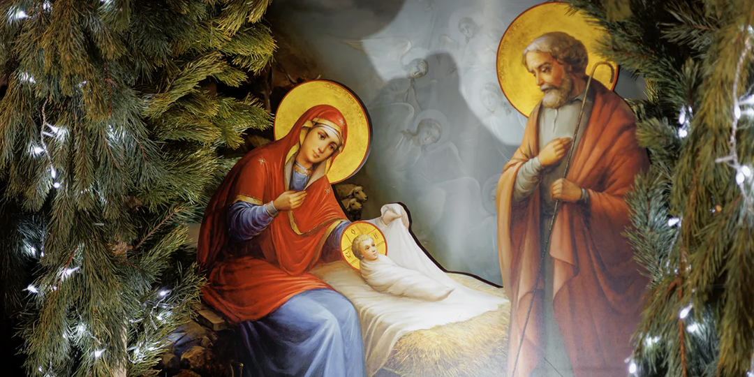 Рождество 6-7 января: Рождество Твое, Христе Боже наш, озарило мир светом знания, ибо через него звездам служащие звездою были научаемы Тебе