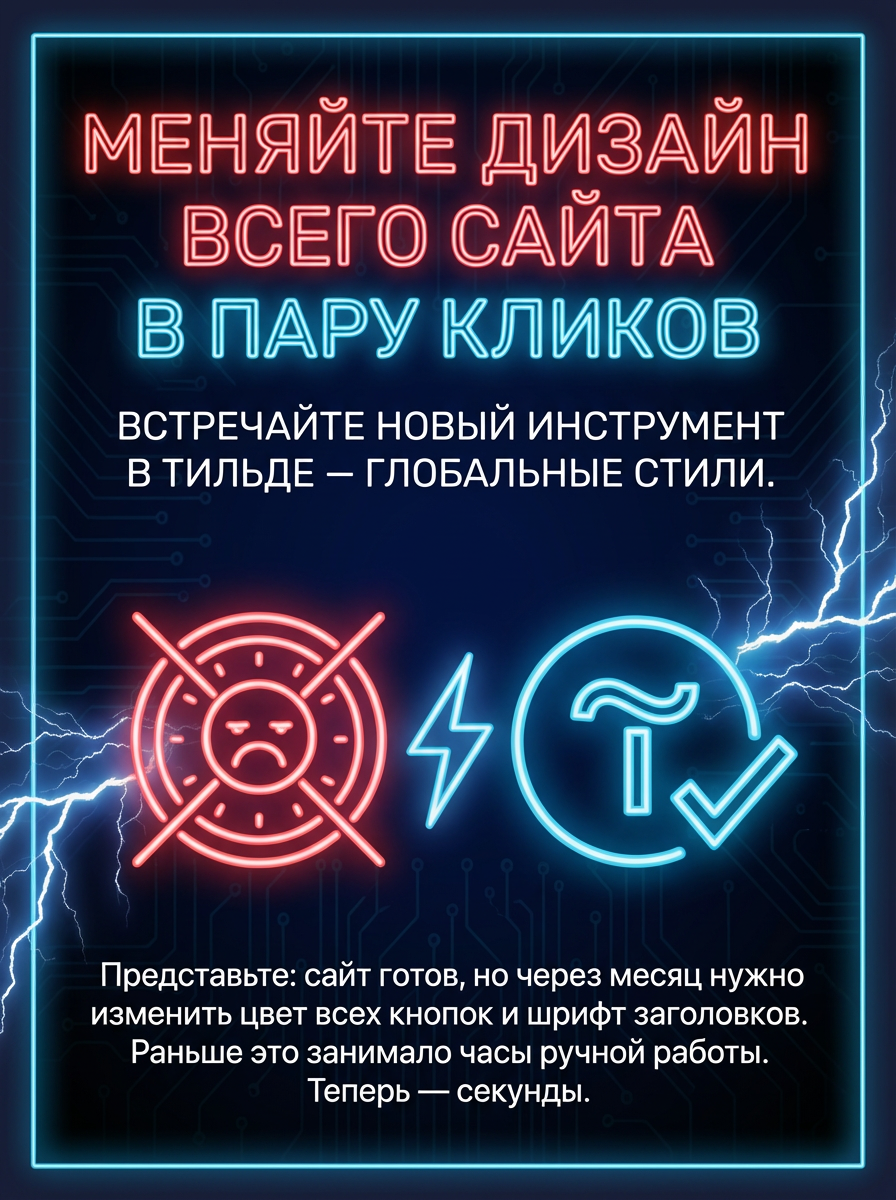 Глобавльные стили на сайте Tilda