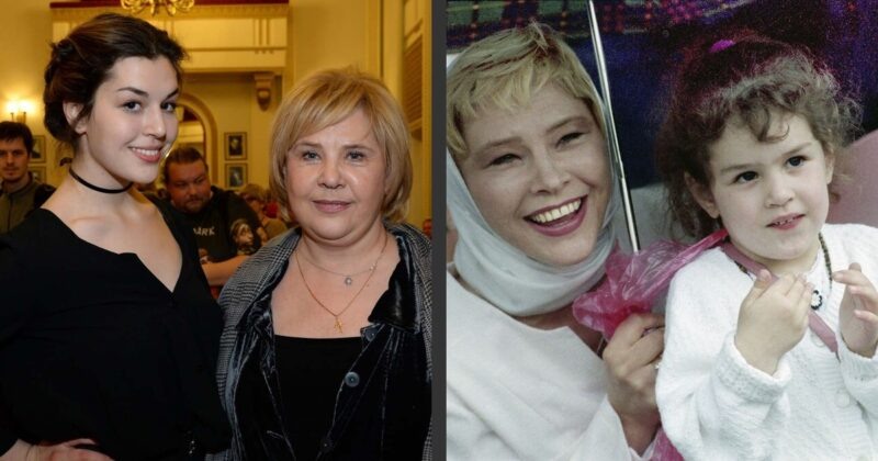    Татьяна Догилева с дочерью Екатериной в ранние годы.