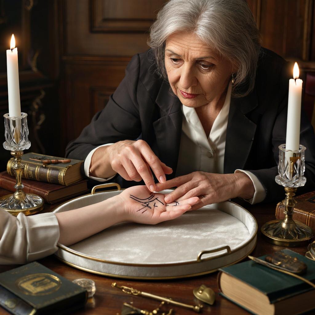 Хиромантия. Иллюстрация сгенерирована нейросетью