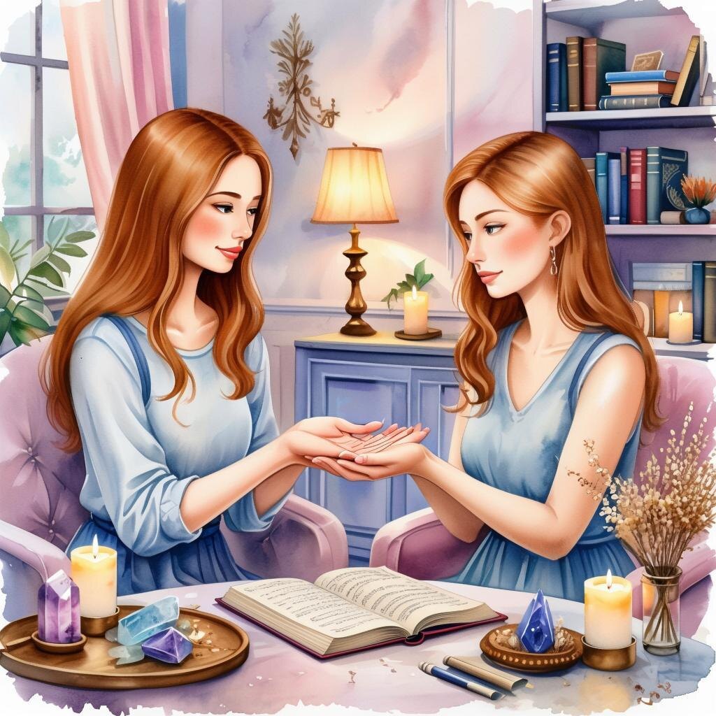 Хиромантия. Иллюстрация сгенерирована нейросетью