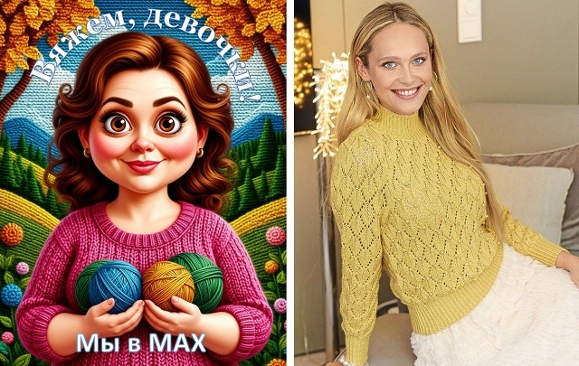 Красивый ажурный пуловер с бусинами