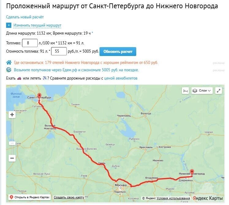    Как добраться из Санкт-Петербурга в Нижний Новгород на машине   avtodispetcher.ru