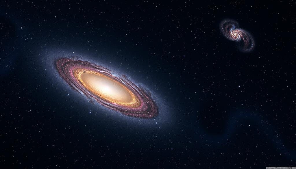    изображение Туманности Андромеды и Магеллановых Облаков