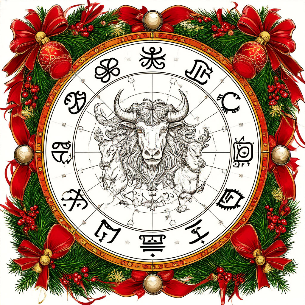 Рождественский гороскоп. Изображение сгенерировано ИИ Шедеврум.