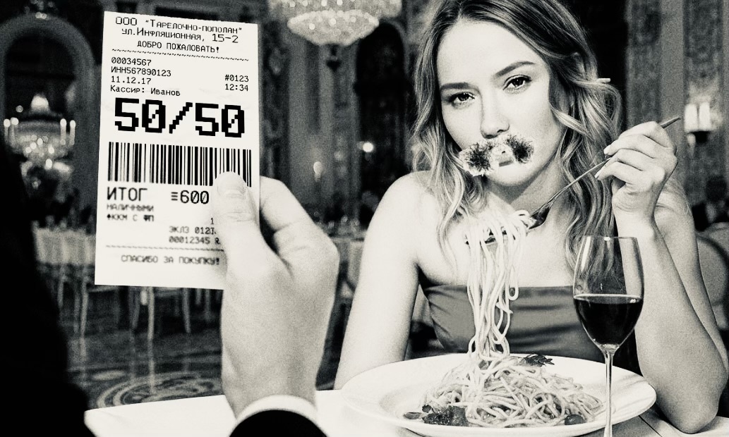 Оплата пополам в ресторане считается нормой. 