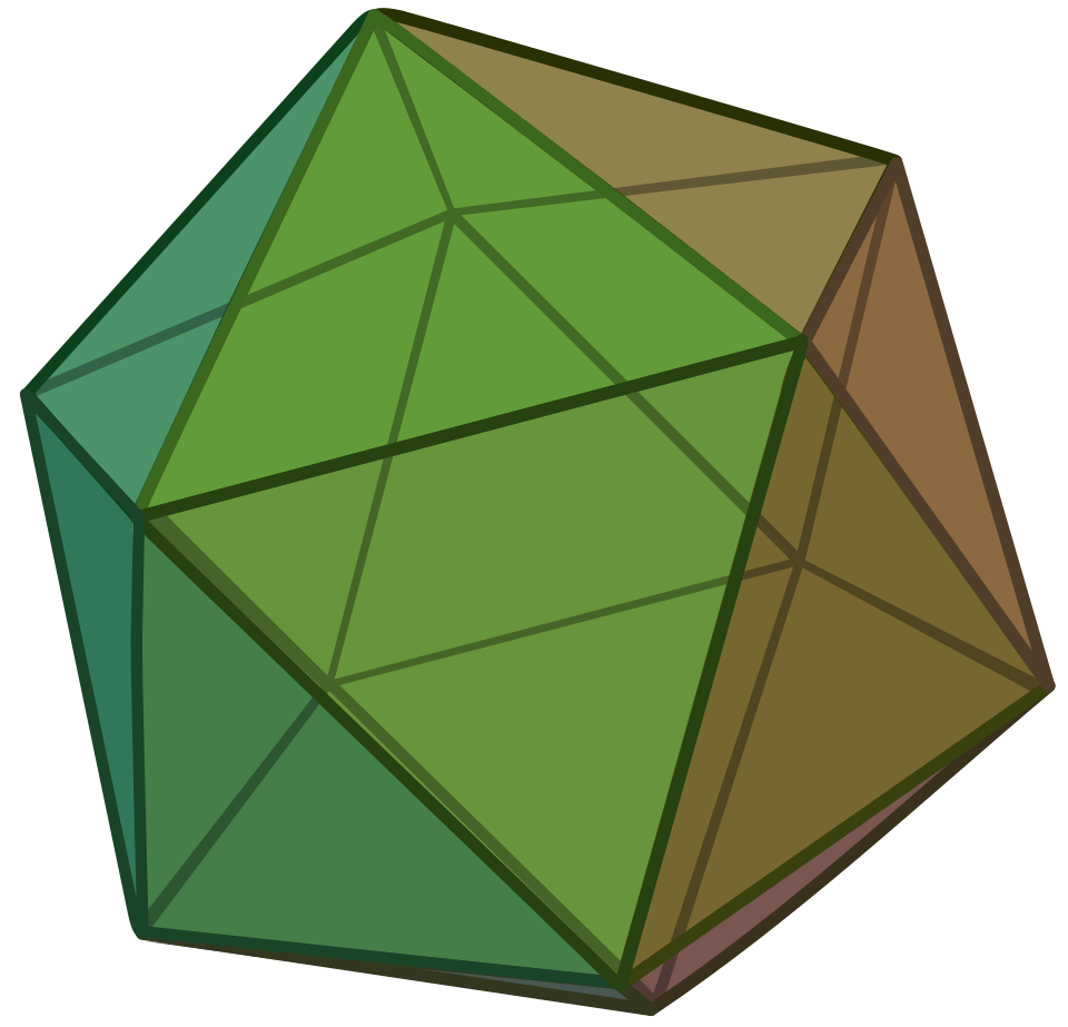 Икосаэдр. https://ru.wikipedia.org/wiki/Правильный_икосаэдр#/media/Файл:Icosahedron.svg