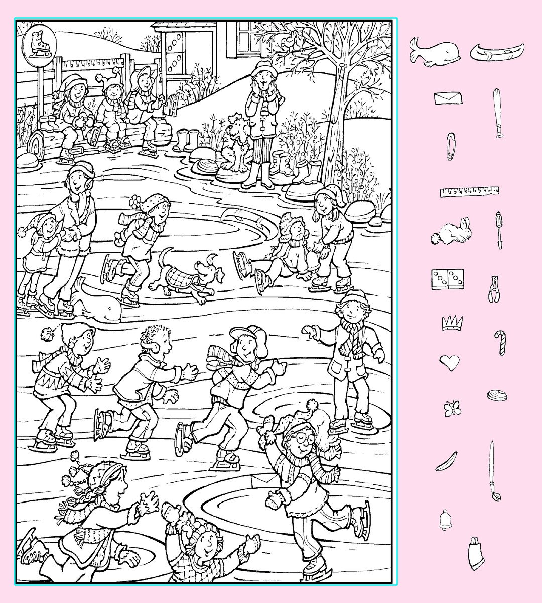 Тест на внимательность: найди каноэ, булавку, биту и другие предметы на картинке. Картинка подготовлена автором