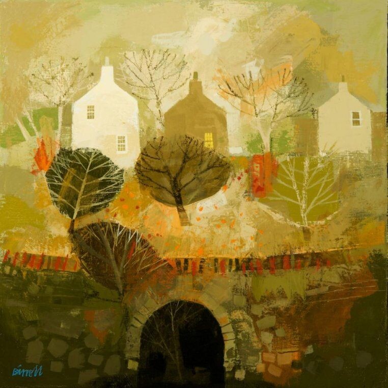 © Джордж Биррелл (George Birrell). Деревенский мост. 