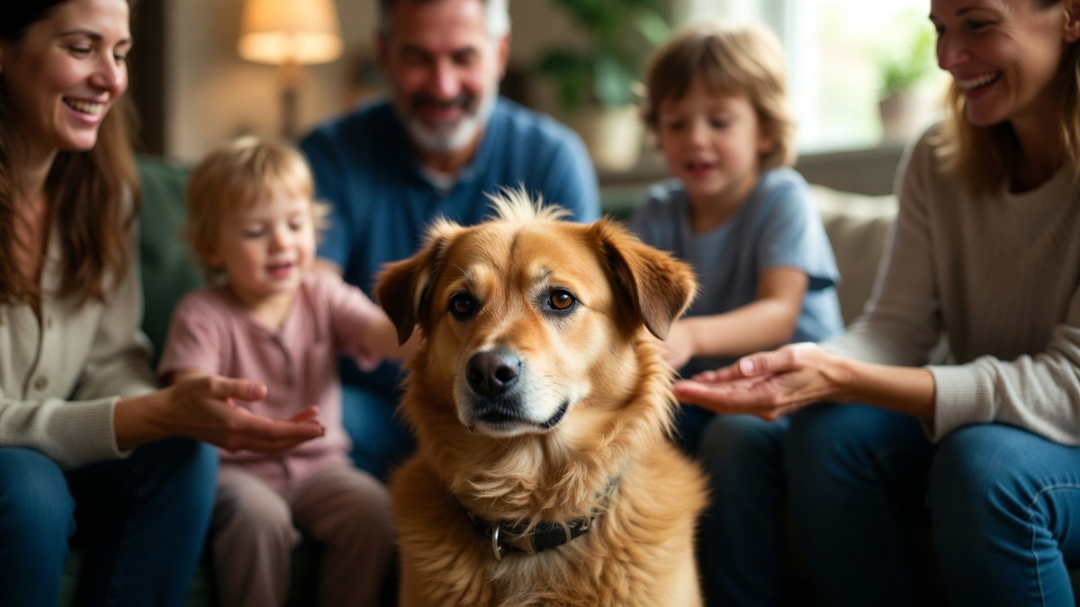 Семья с собакой
