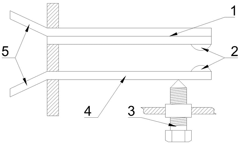 Рисунок 1 – Конструкция биметаллического датчика температуры
1 – биметаллическая пластина; 2 – электрические контакты; 3 – регулировочный винт; 4 – подвижная контактная пластина; 5 – разъем для внешних электрических подключений
