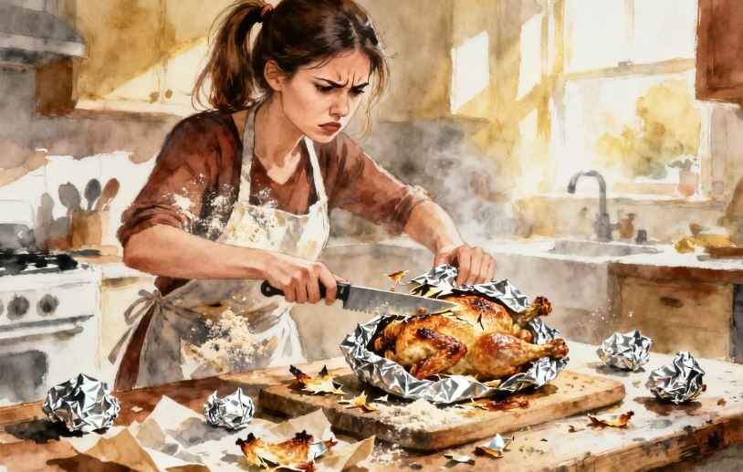 "Пока отдираешь прилипшие кусочки, блюдо теряет вид, настроение падает"