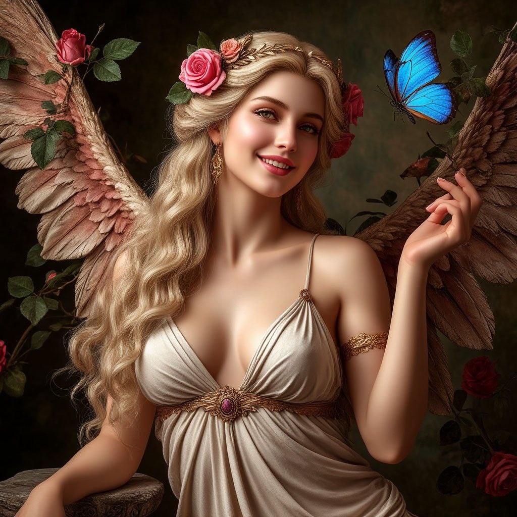 Гедония (римск. Волупия) - богиня, олицетворение удовольствия и веселья. (нейросеть)