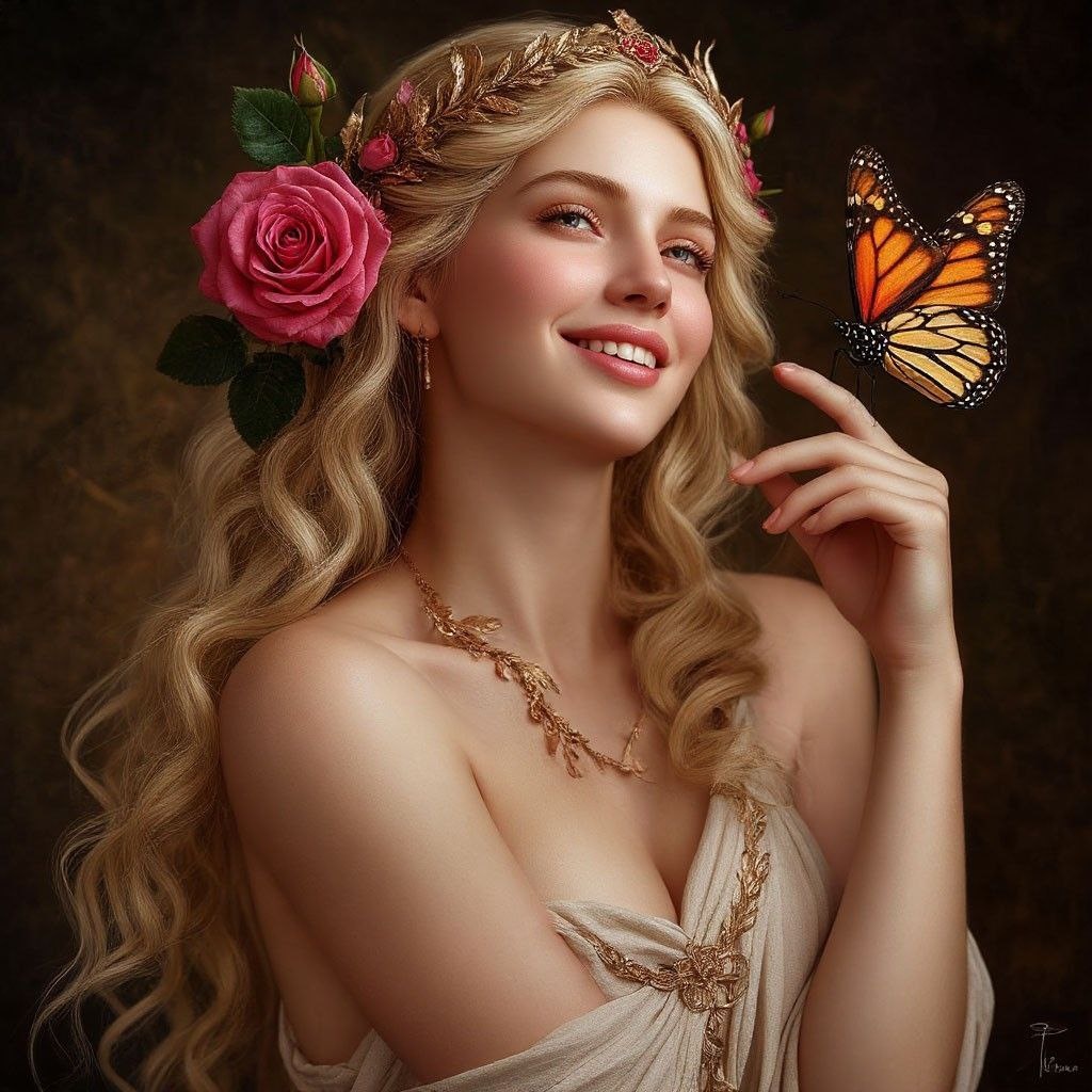 Символами Гедонии были розы и бабочки. (нейросеть)