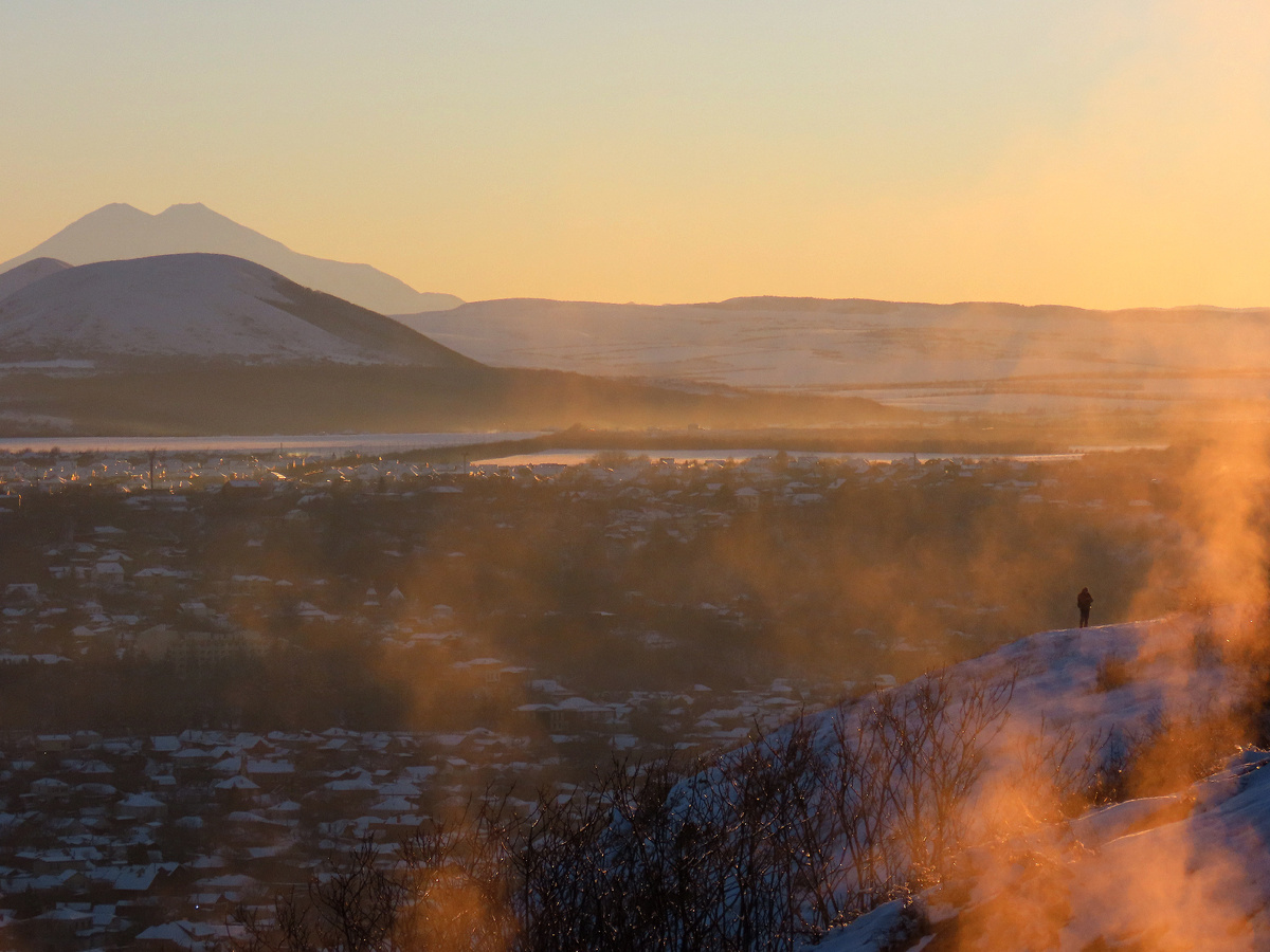 Пар горячих источников - лучшее украшение зимнего Пятигорска (январь 2026 года)