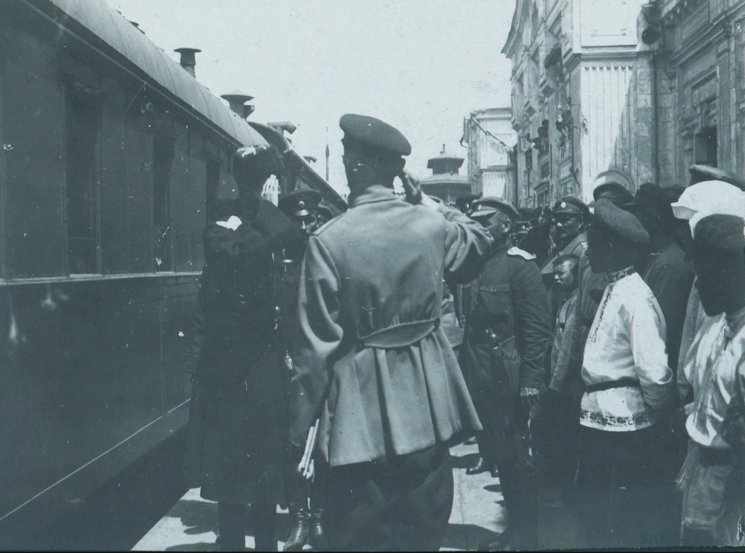Прибытие П. Н. Врангеля на вокзал в Царицыне, 1919 год. 